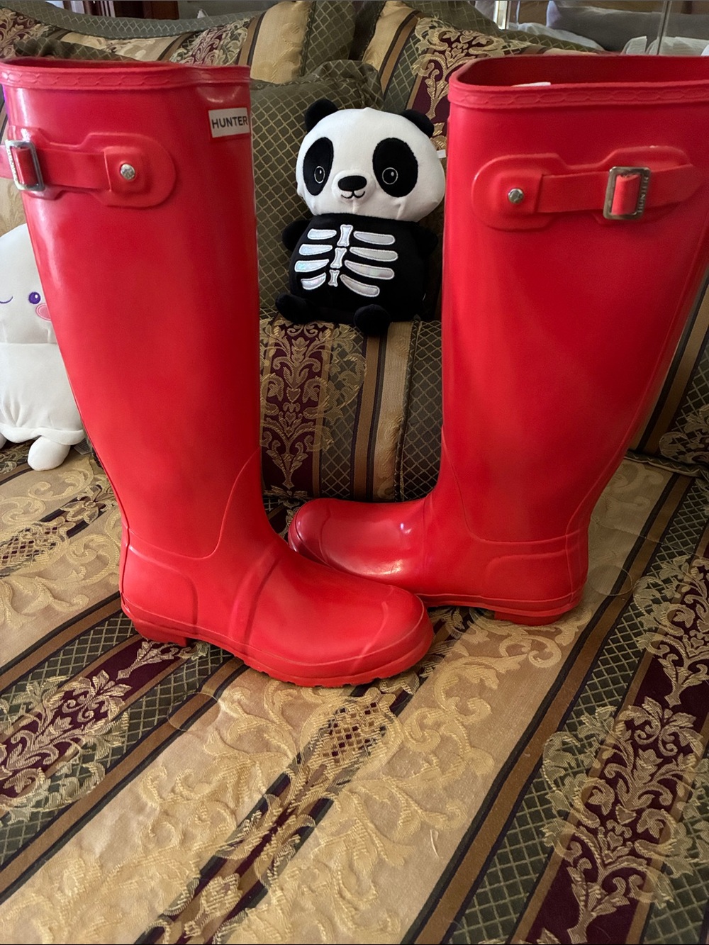 Hunter womens coral Tall Waterproof Rain Boots
